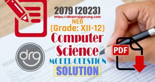 Computer Science | NEB Grade 12 Model Question Solution | 2079-2023