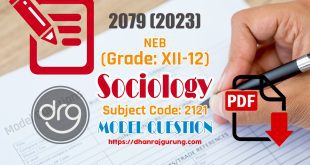 Sociology | NEB Grade 12 Model Question 2079-2023