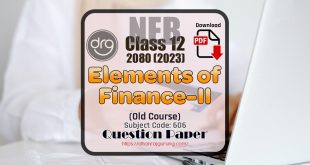 Elements of Finance-II | NEB Class 12 Question Paper 2080-2023 (Old Course) | PDF Download