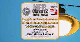 Repair and Maintenance of Electrical Equipments | NEB Class 12 Question Paper 2080-2023 (Technical Stream) | PDF Download